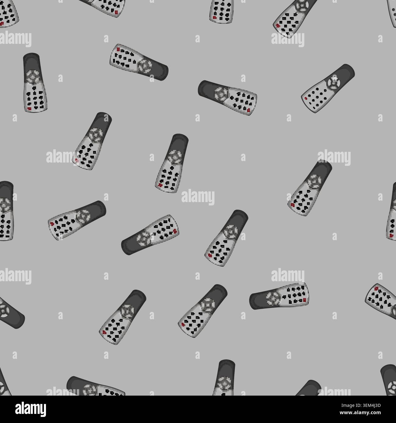 seamless pattern button tv remote cartoon vector Stock Vector