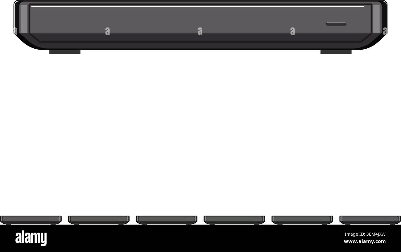 technology dvd drive cartoon vector graphic Stock Vector