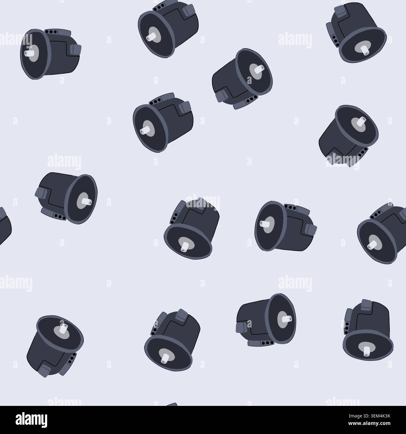 seamless pattern magnetic electric motor cartoon vector Stock Vector