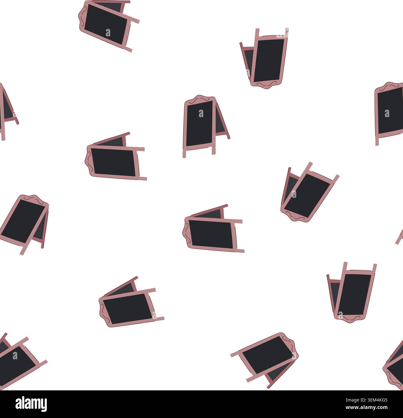 pattern menu outdoor chalkboard cartoon vector Stock Vector