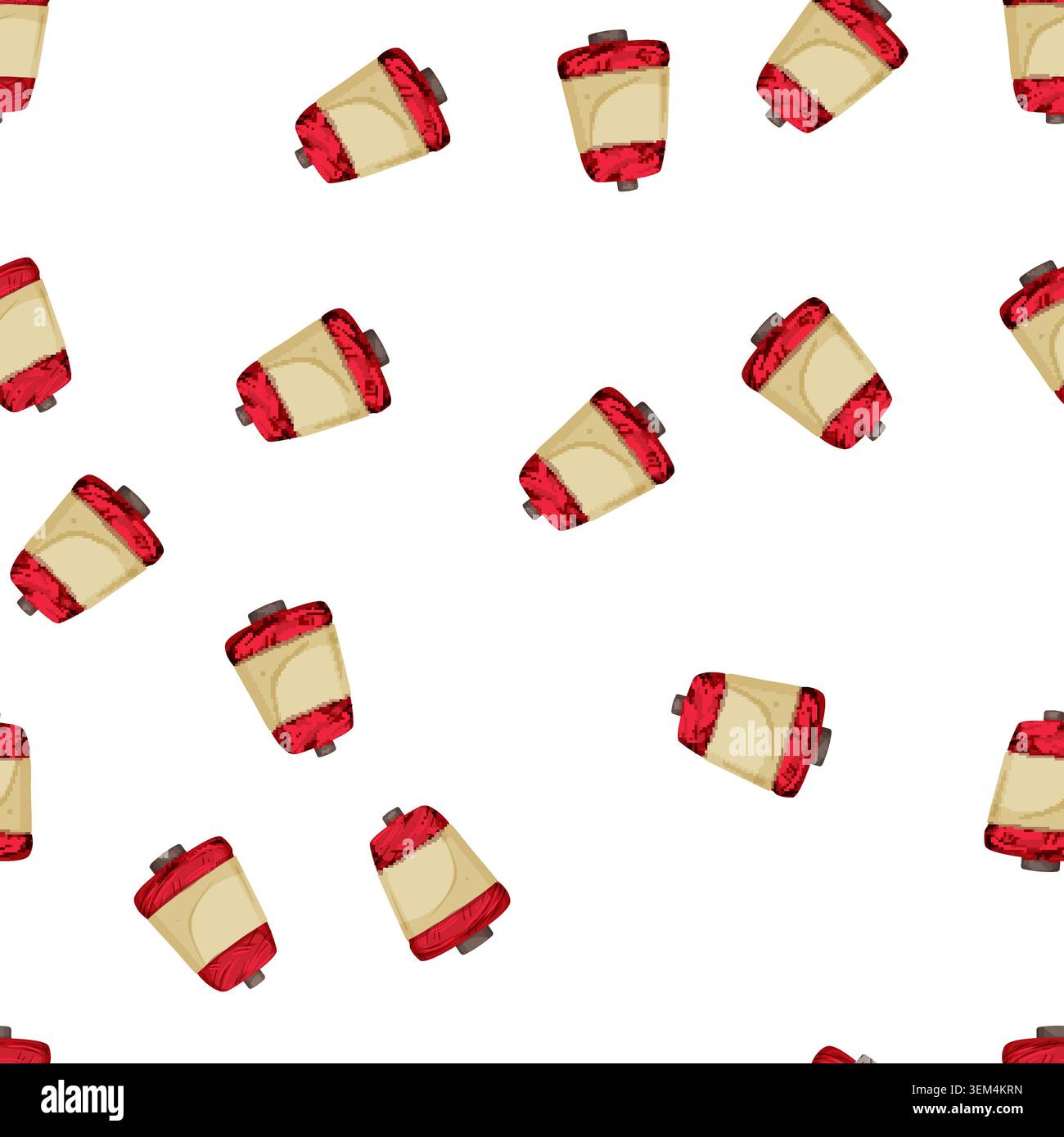pattern thread yarn wool cartoon vector Stock Vector