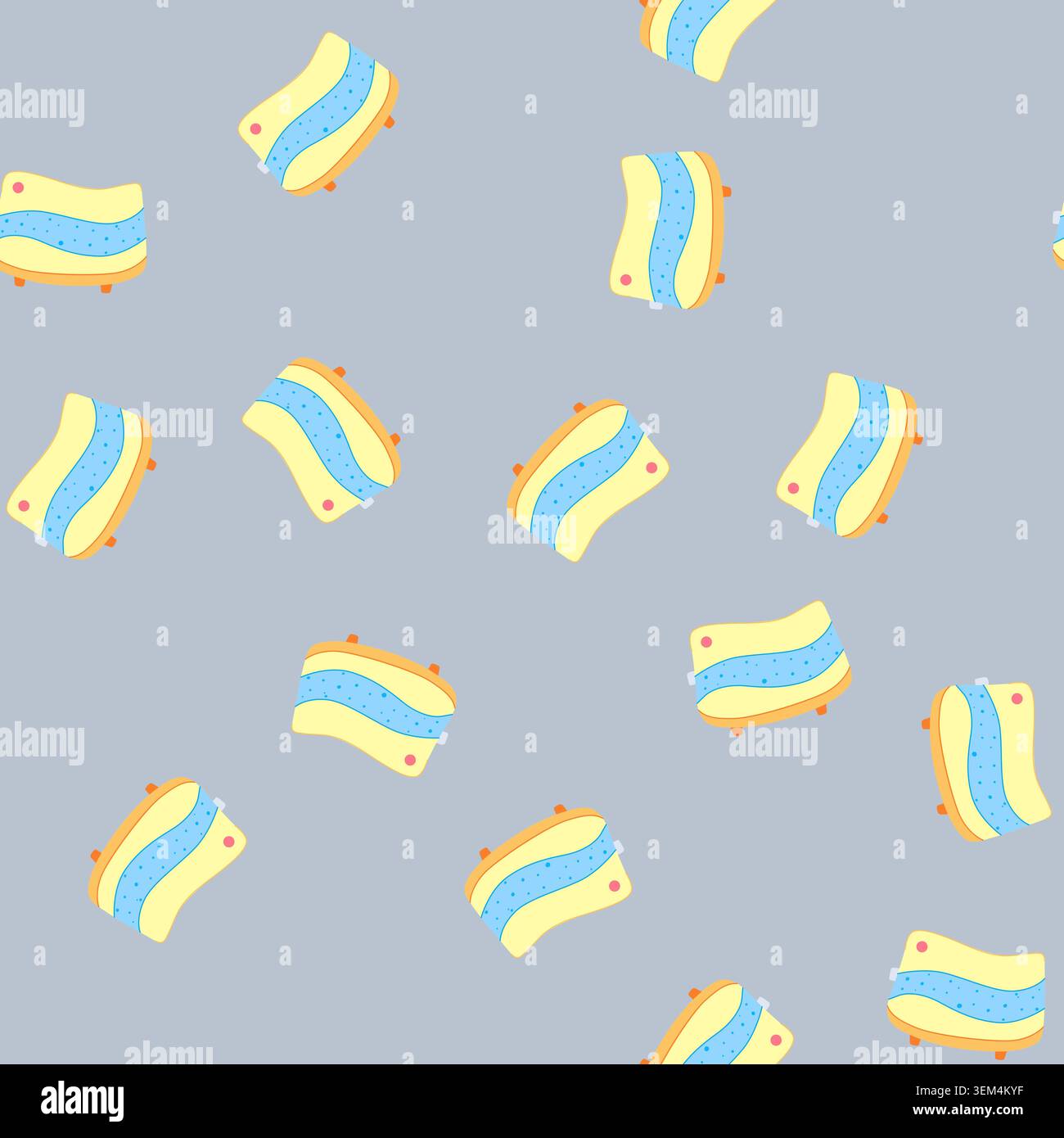 seamless pattern aromatherapy humidifier air cartoon vector Stock Vector