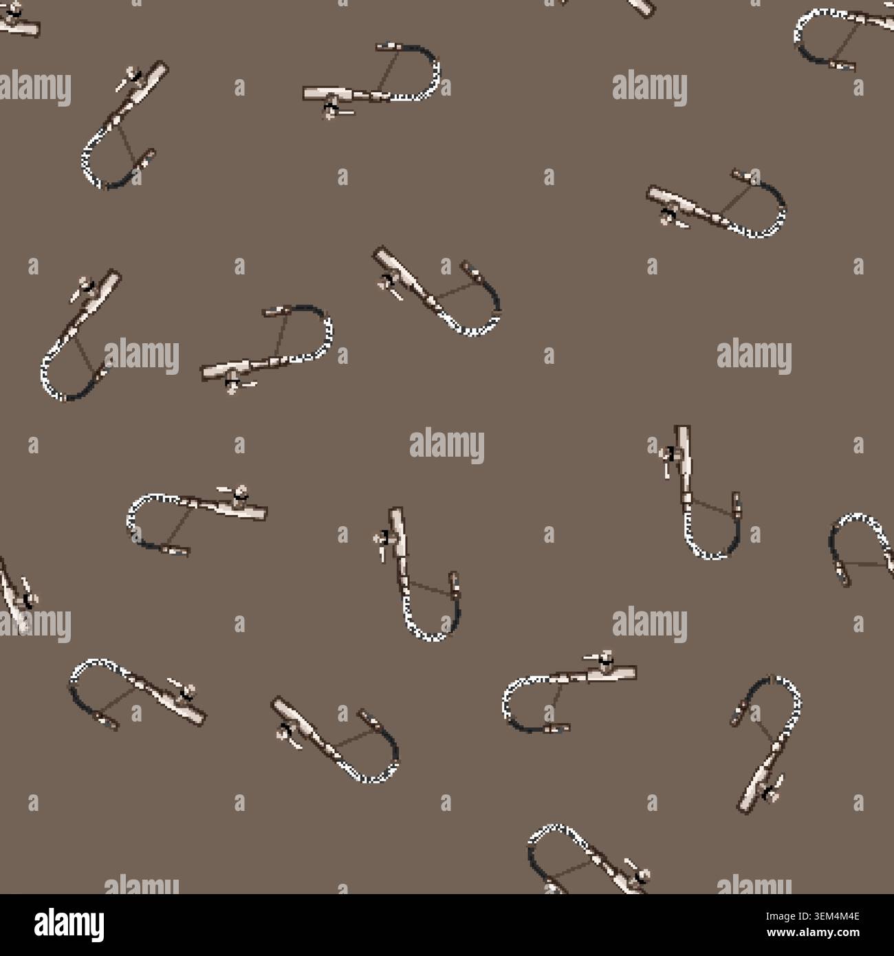 seamless pattern plumbing kitchen faucet cartoon vector Stock Vector
