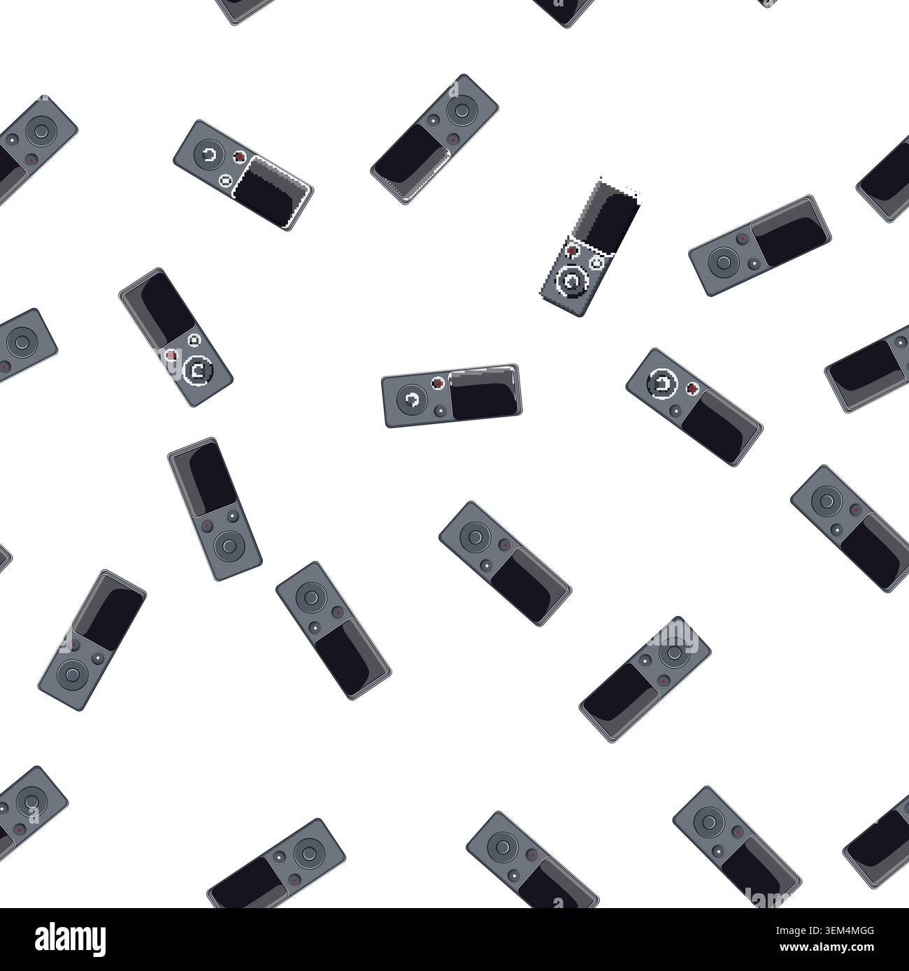 pattern digital dictaphone cartoon vector Stock Vector