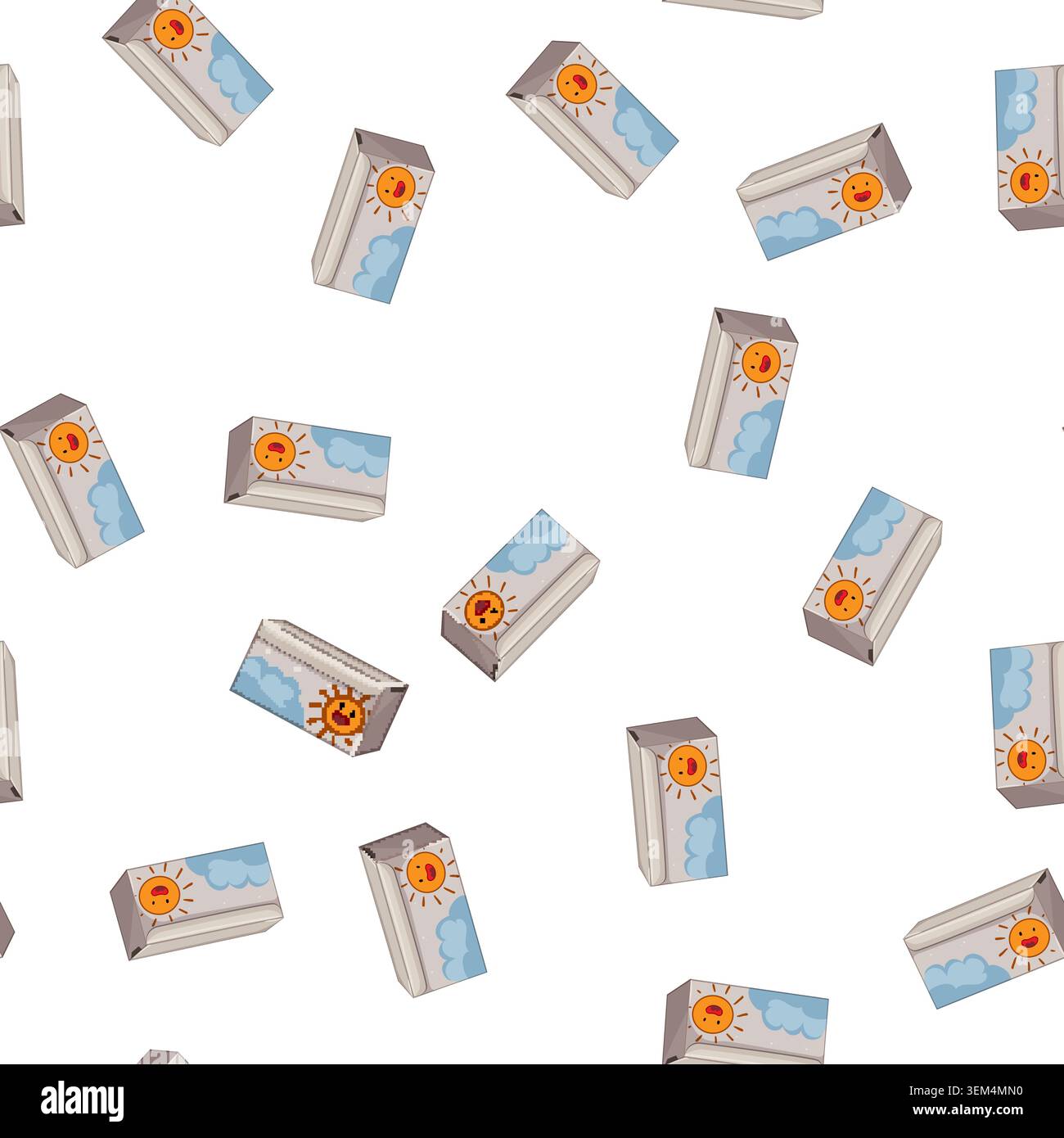 pattern charity toy box cartoon vector Stock Vector
