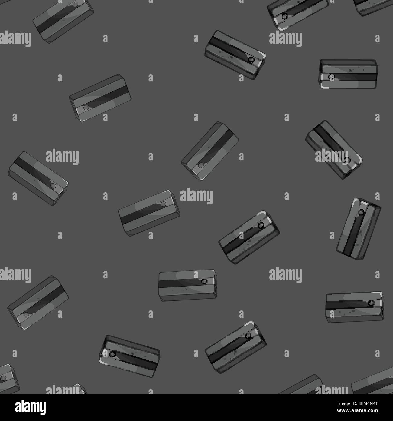 seamless pattern battery power bank cartoon vector Stock Vector