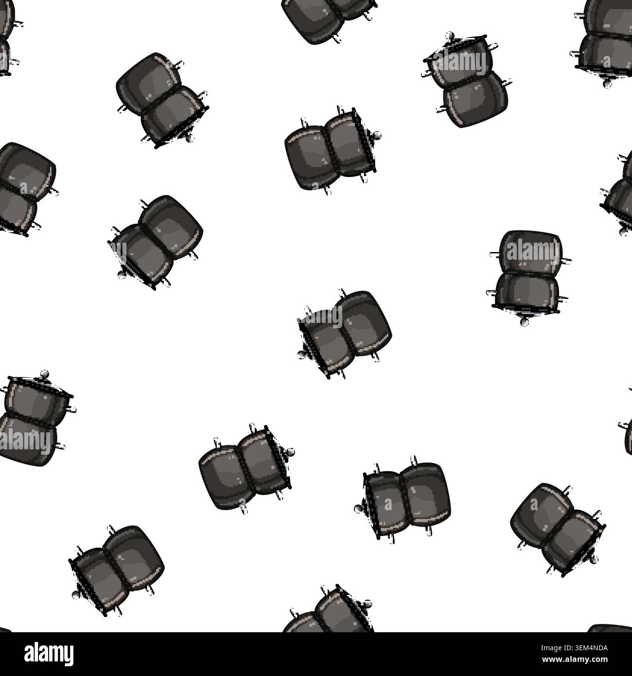 pattern kitchen double boiler pan cartoon vector Stock Vector
