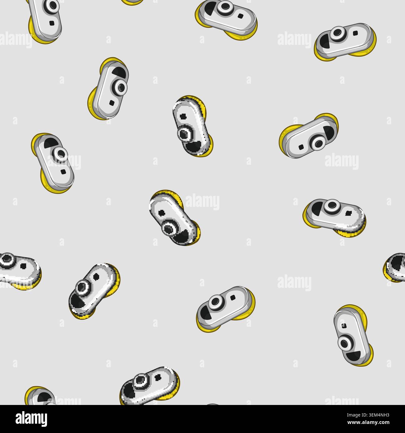 seamless pattern equipment glass cleaning robot cartoon vector Stock Vector