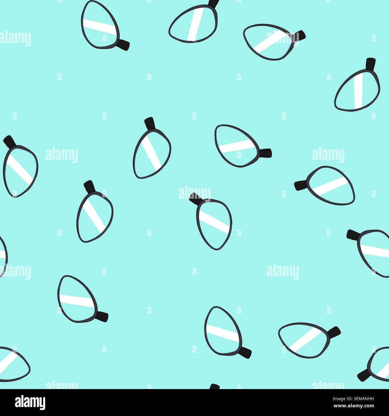 seamless pattern car side mirror showing reflection safety concept Stock Vector