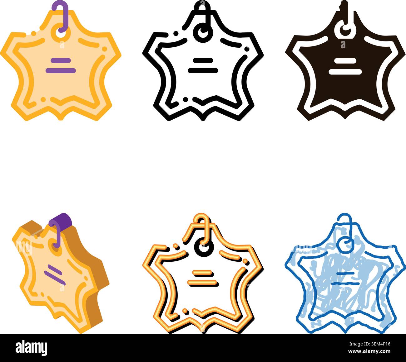 laundry service wear label vector thin line icon styles Stock Vector