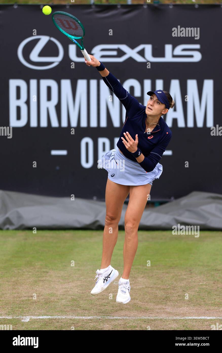 Rebeka Masarova of Switzerland in action against Mary Stoiana of USA on day seven of the Lexus Birmingham Open Championships at Edgbaston Priory Club, Birmingham. Picture date: Friday June 5, 2026. Stock Photo