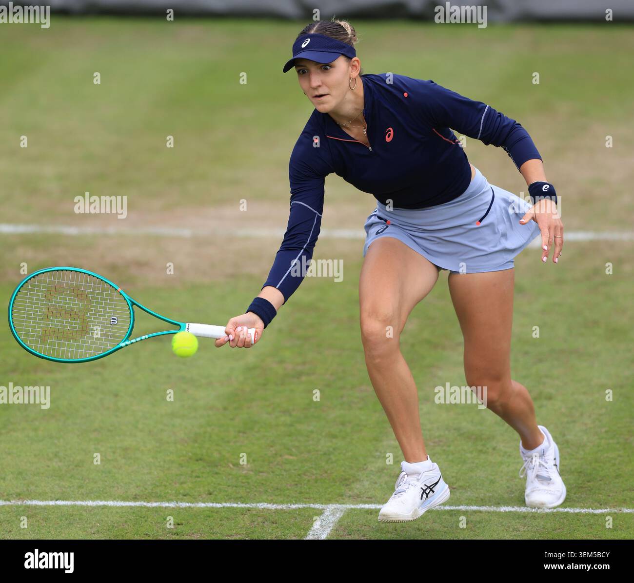 Rebeka Masarova of Switzerland in action against Mary Stoiana of USA on day seven of the Lexus Birmingham Open Championships at Edgbaston Priory Club, Birmingham. Picture date: Friday June 5, 2026. Stock Photo