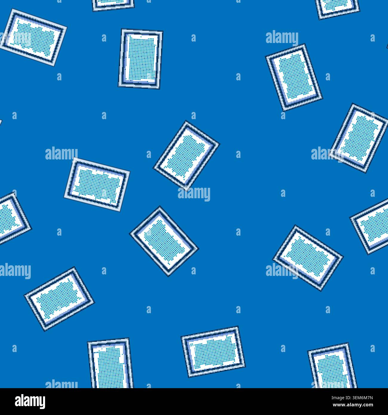 seamless pattern texture top view pool cartoon vector Stock Vector
