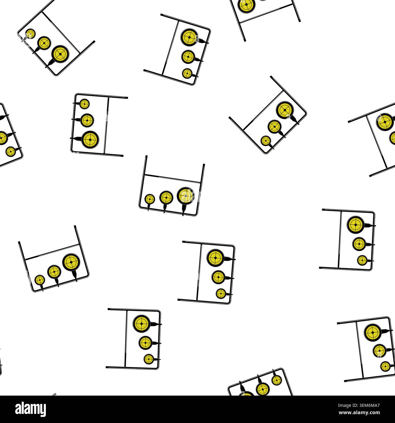 pattern black shooting target cartoon vector Stock Vector