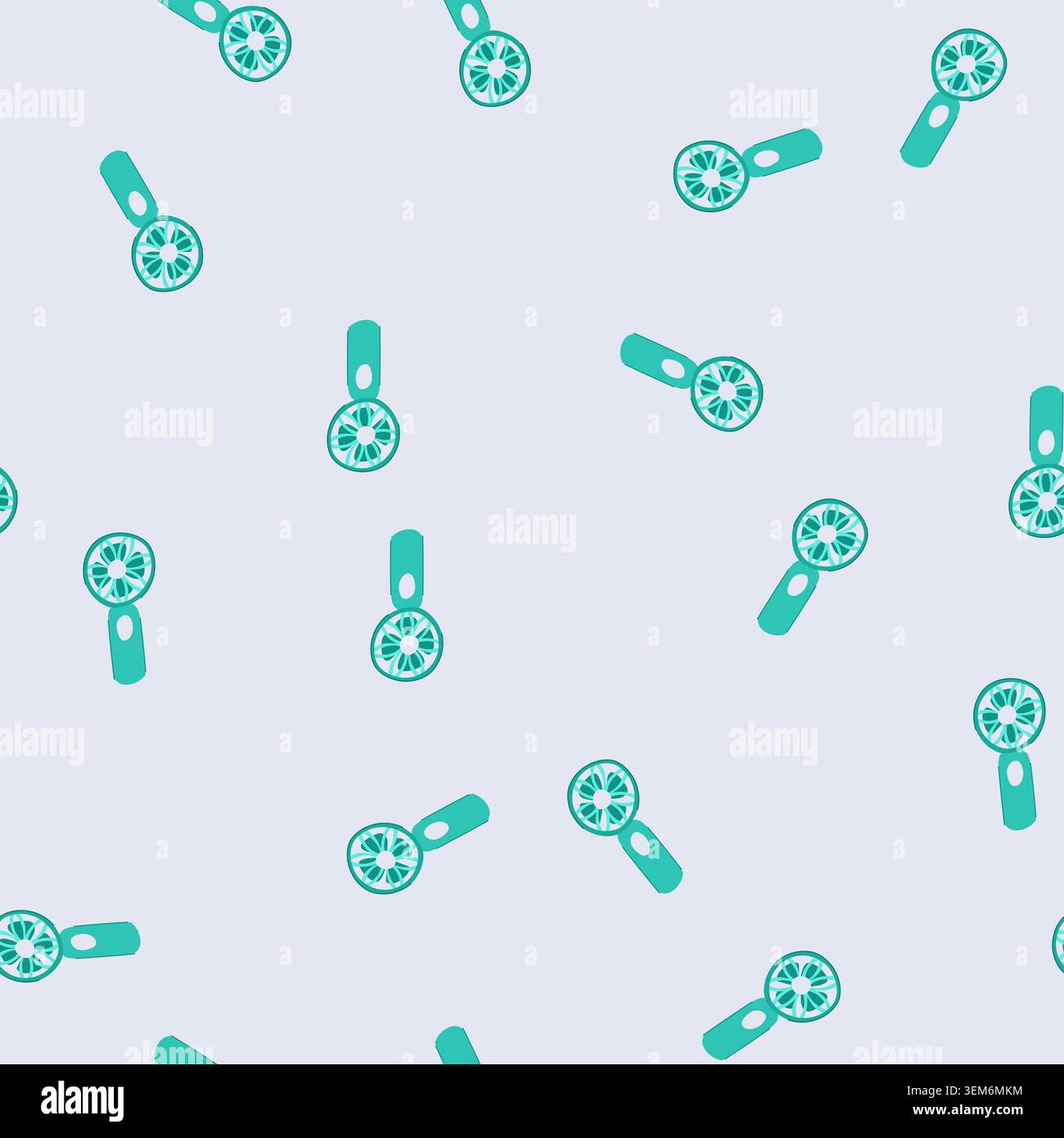 seamless pattern cooling hand electric fan cartoon vector Stock Vector