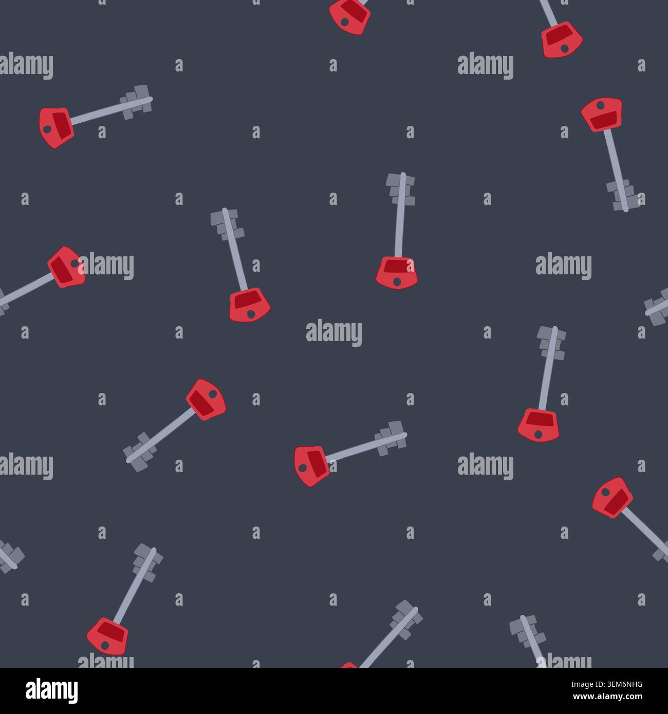 seamless pattern key key cartoon vector Stock Vector