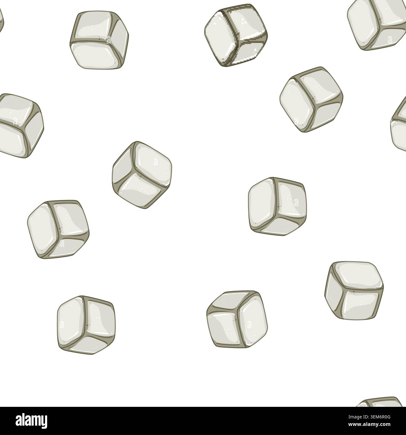 pattern steel ice cubes reusable cartoon vector Stock Vector