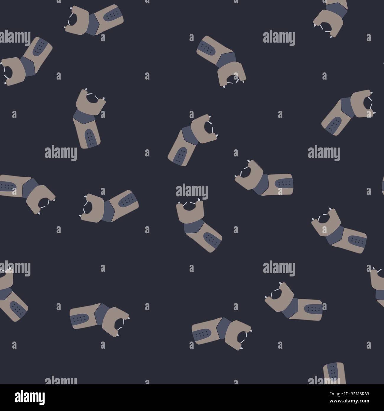 seamless pattern lightning taser gun cartoon vector Stock Vector