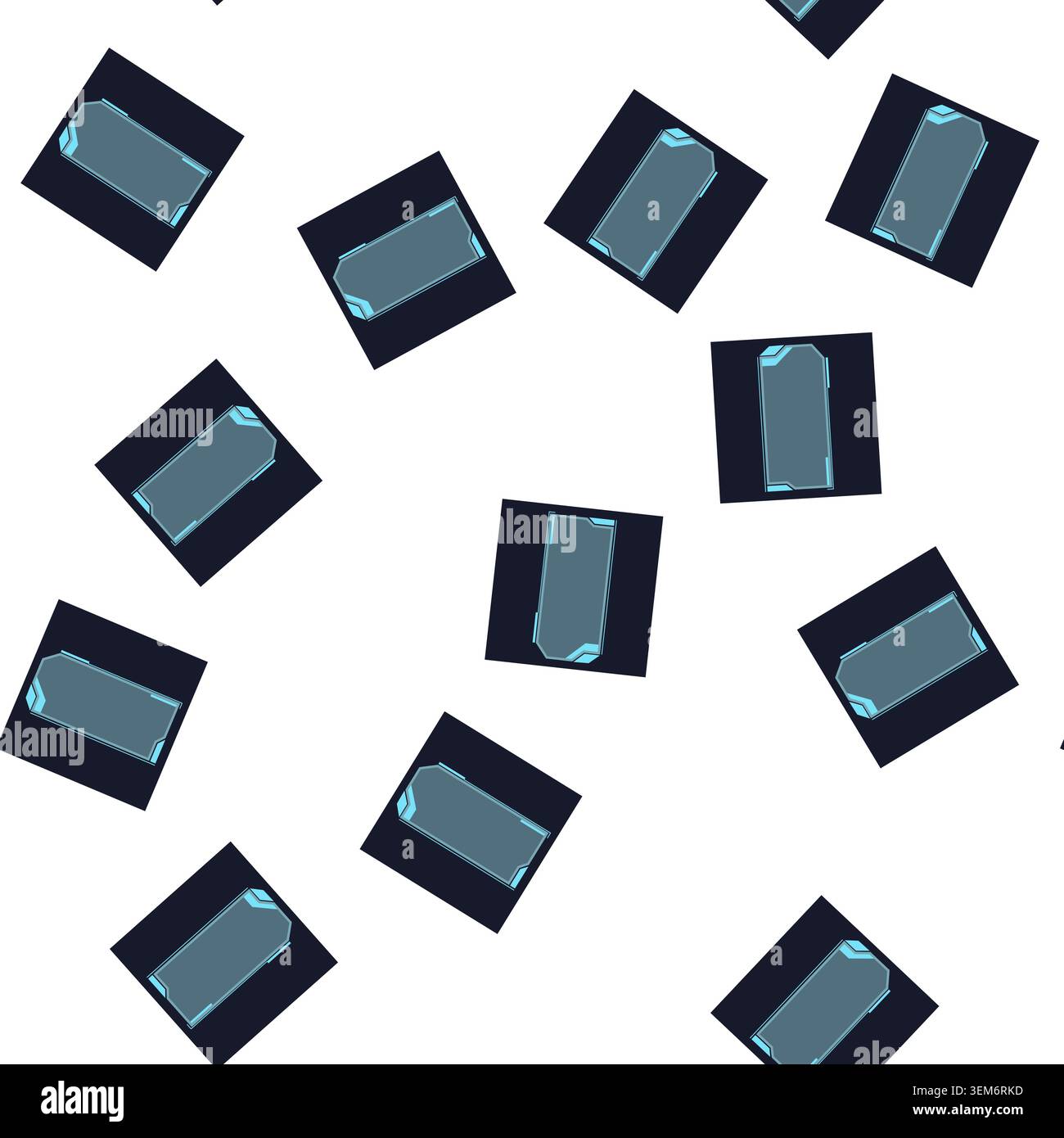 pattern game hud frame cartoon vector Stock Vector