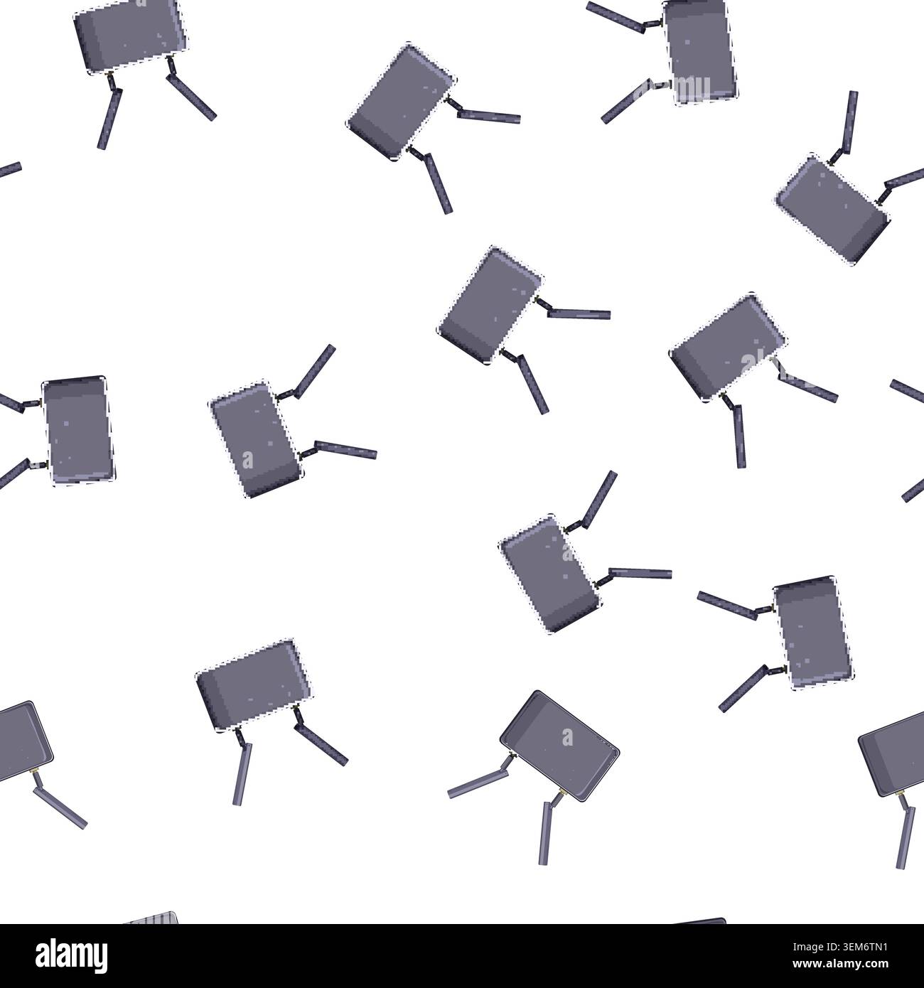 pattern wifi 5g modem cartoon vector Stock Vector