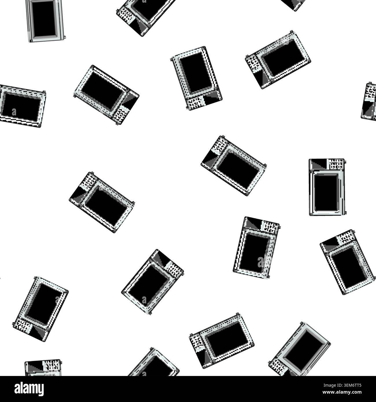pattern modern oven kitchen cartoon vector Stock Vector