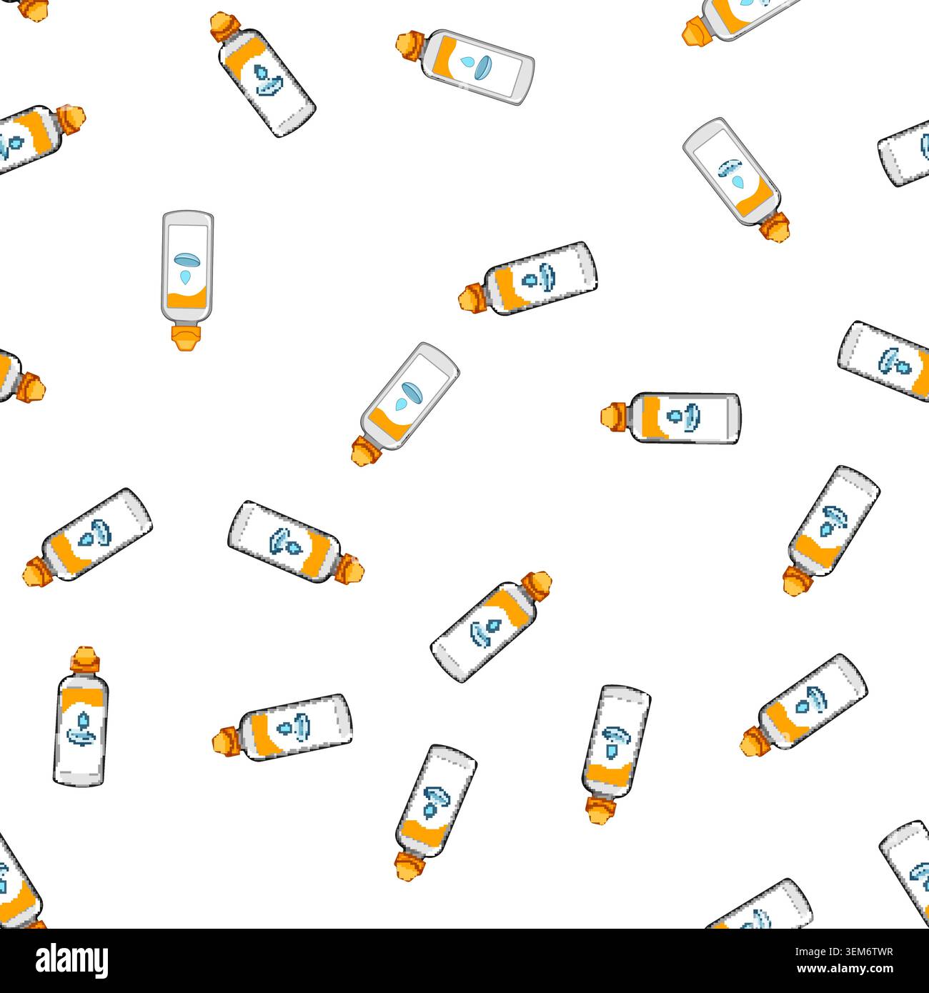 pattern transparent contact lens solution cartoon vector Stock Vector