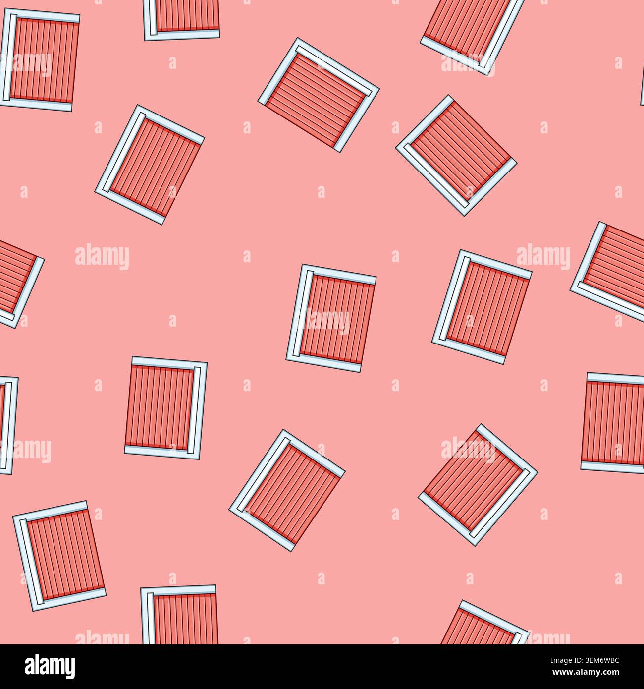seamless pattern remote garage door cartoon vector Stock Vector