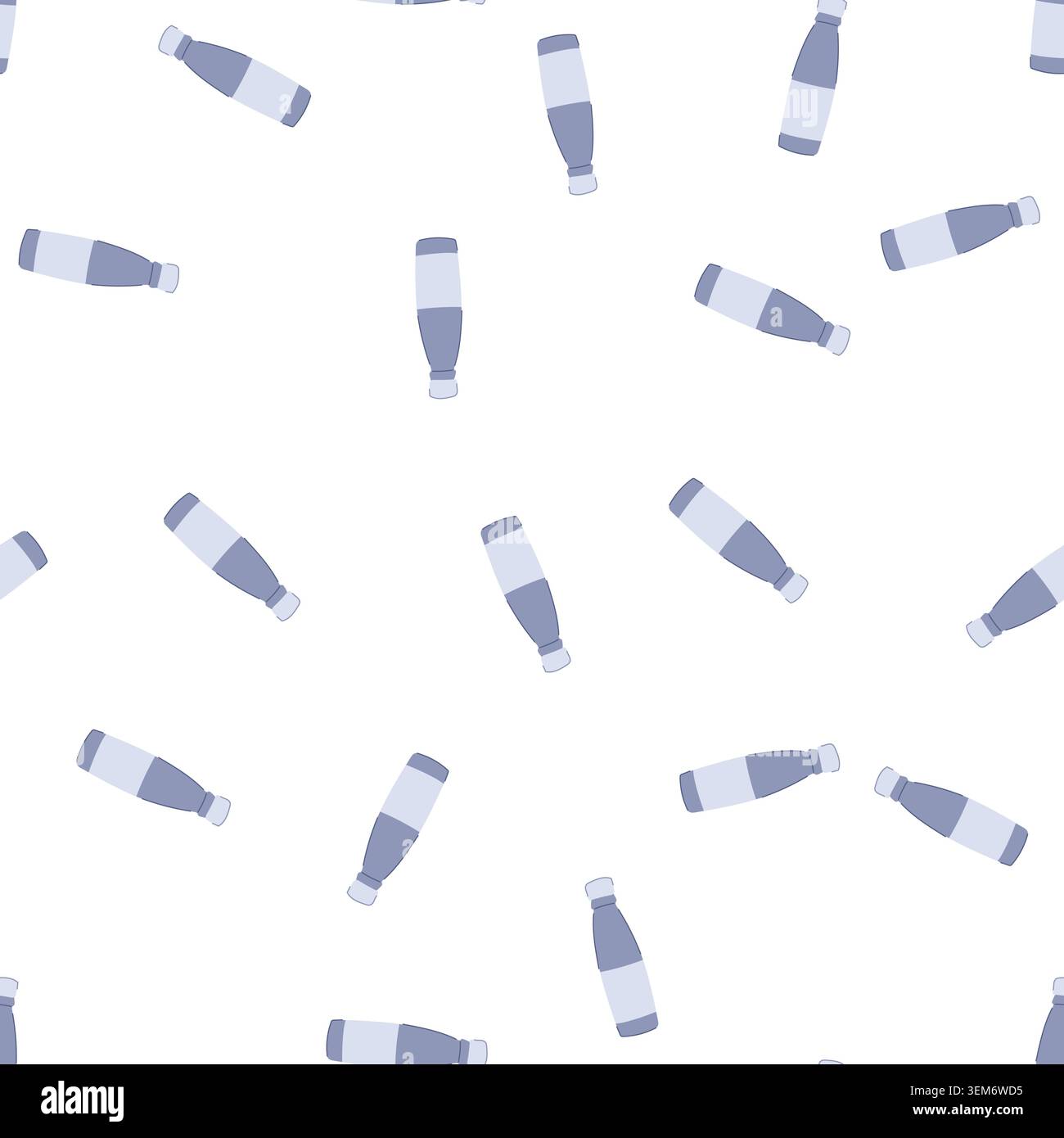 pattern package stainless bottle cartoon vector Stock Vector