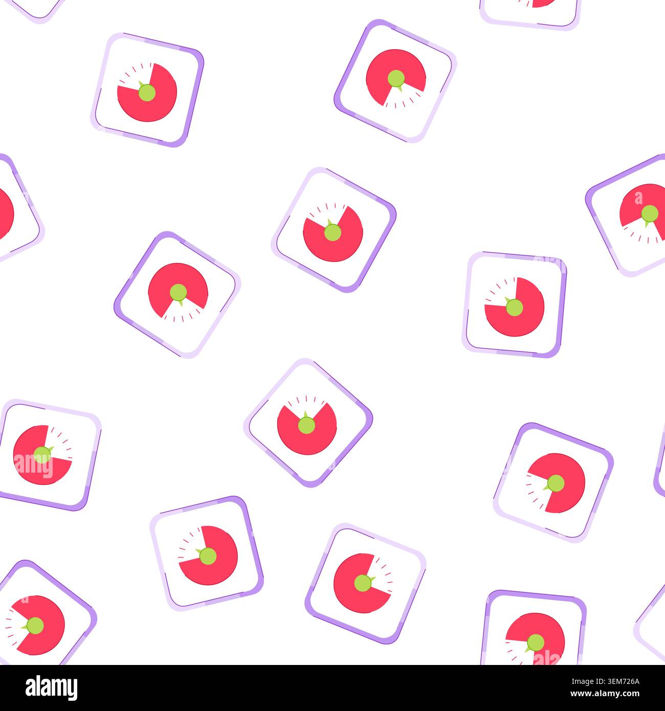 pattern time kitchen timer cartoon vector Stock Vector