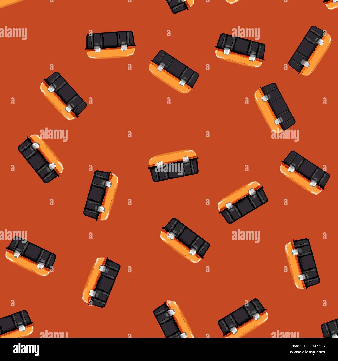 seamless pattern construction toolbox repair cartoon vector Stock Vector