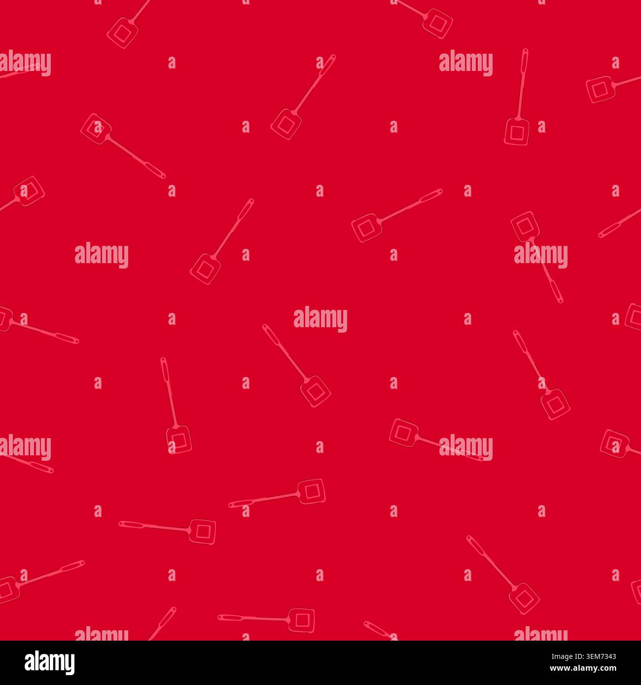 seamless pattern red fly swatter managing insect pest control Stock Vector
