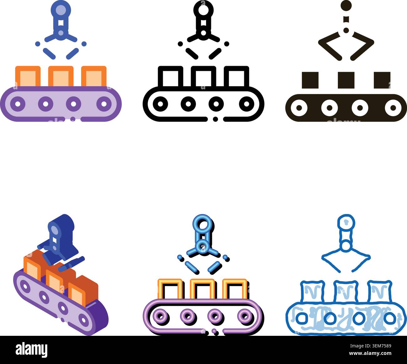 manufacturing product selection modern metallurgical icon vector Stock Vector