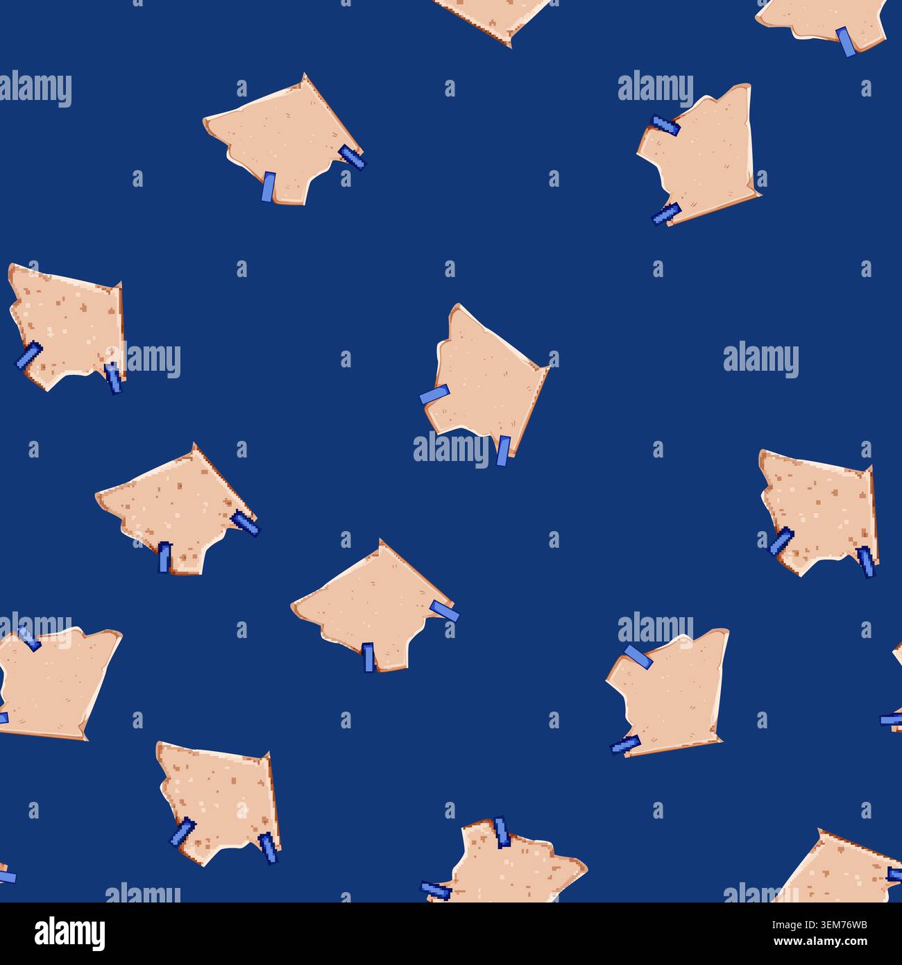 seamless pattern message pinned torn paper notes cartoon vector Stock Vector