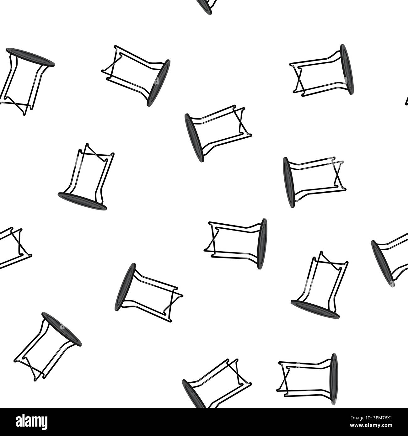 pattern empty folding table cartoon vector Stock Vector