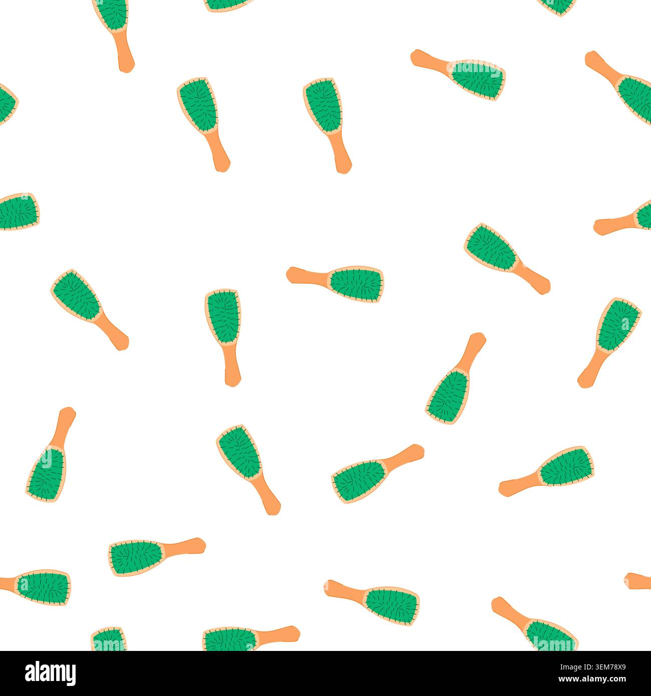 pattern equipment hair brush cartoon vector Stock Vector