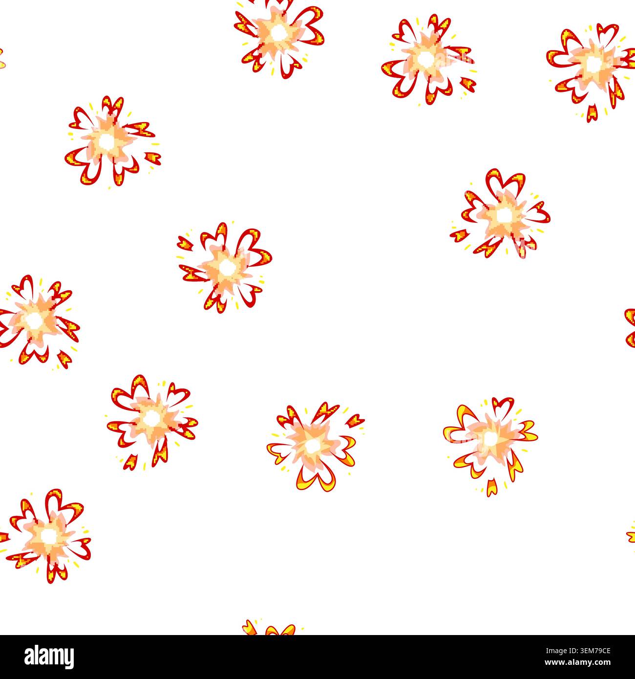 pattern electric impact vfx cartoon vector Stock Vector