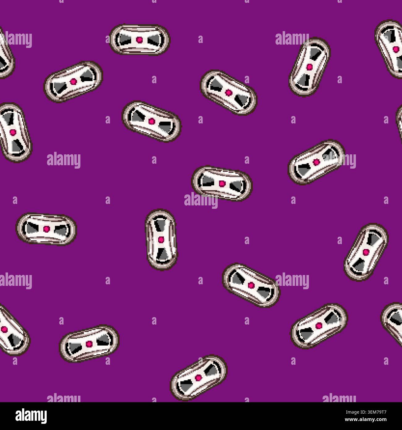 seamless pattern home glass cleaning robot cartoon vector Stock Vector