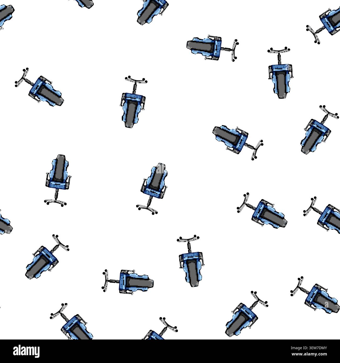 pattern video game chair cartoon vector Stock Vector