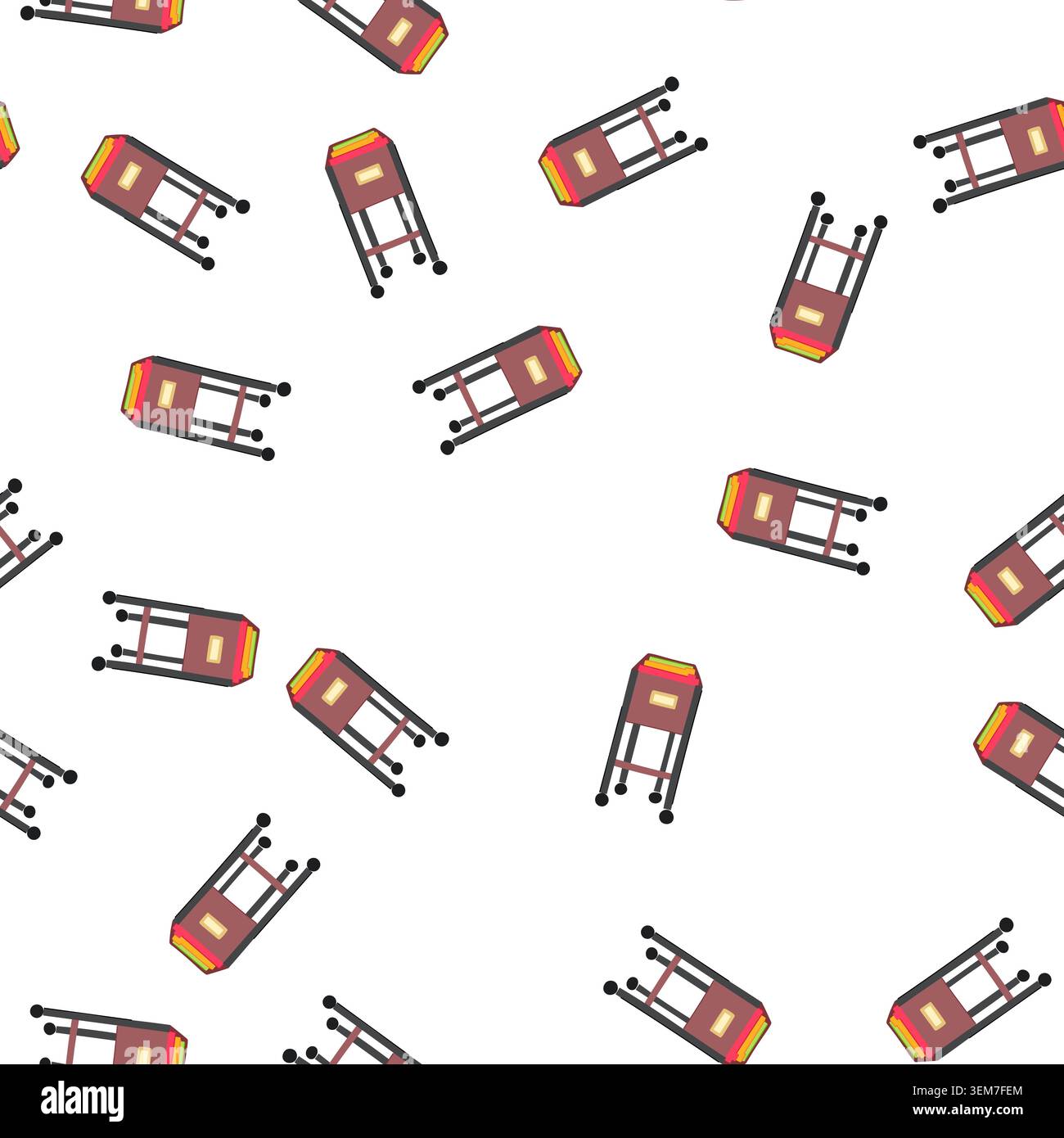pattern office file cabinet cartoon vector Stock Vector