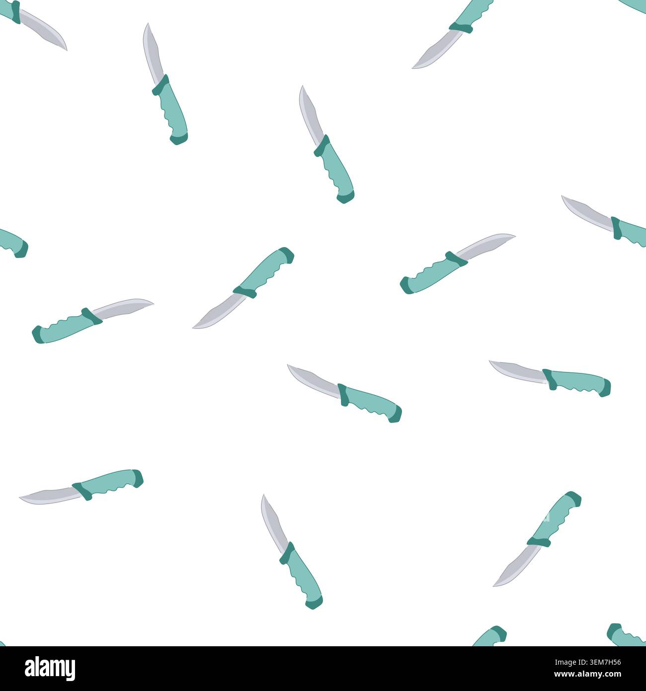 pattern tool knife camping cartoon vector Stock Vector