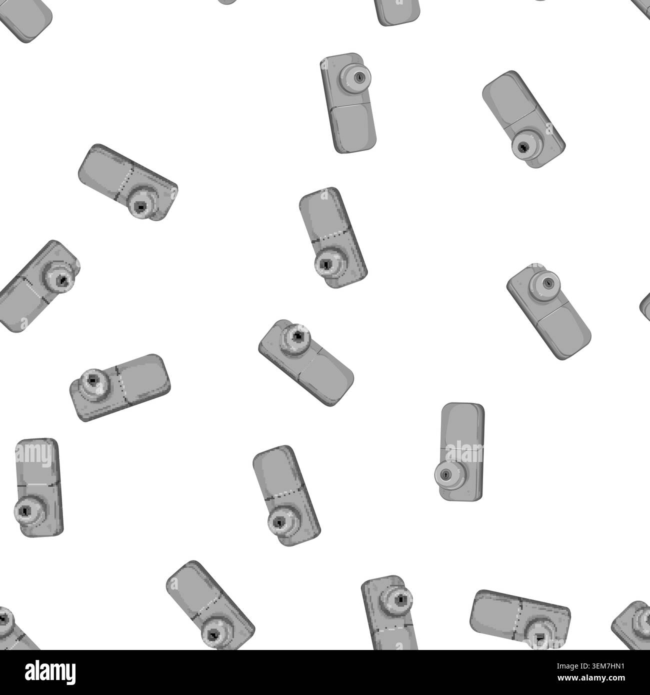 pattern steel door handle cartoon vector Stock Vector