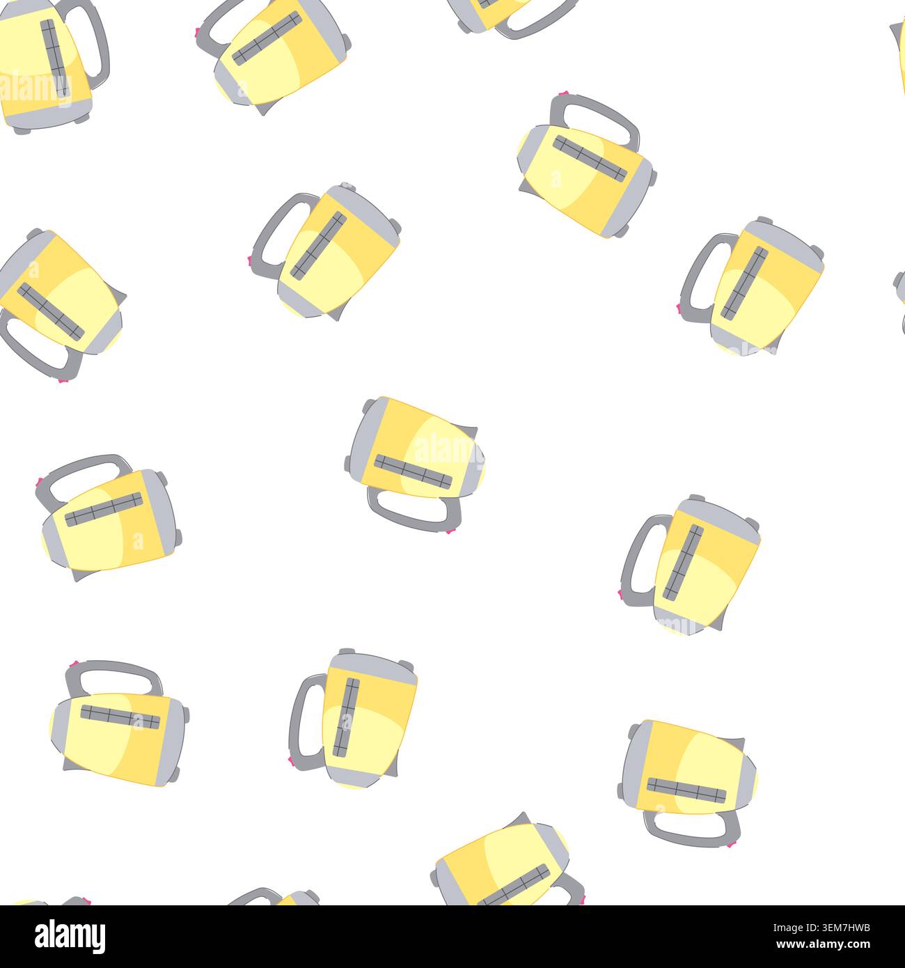 pattern kitchen teapot electric cartoon vector Stock Vector