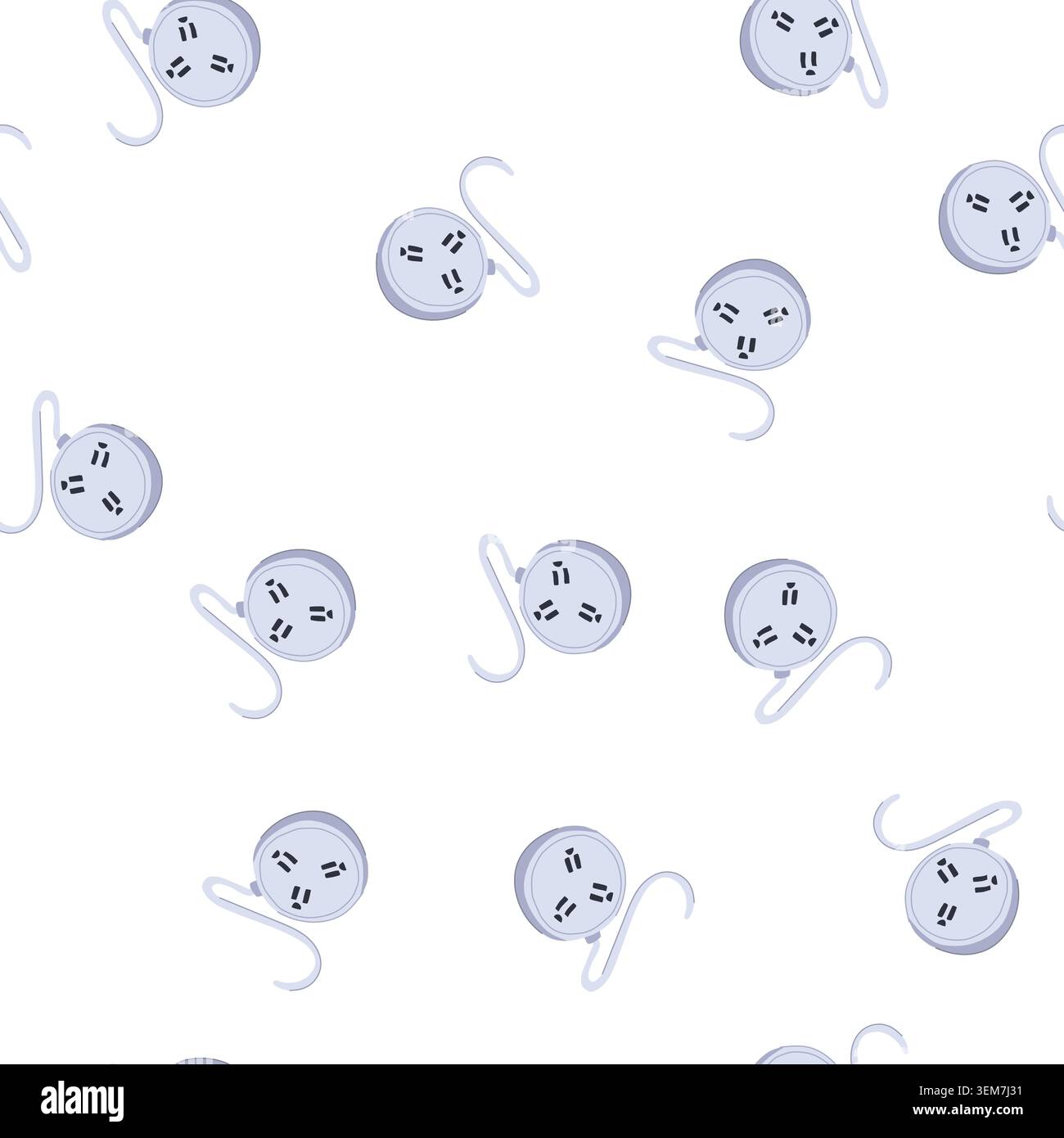 pattern command power strip smart cartoon vector Stock Vector