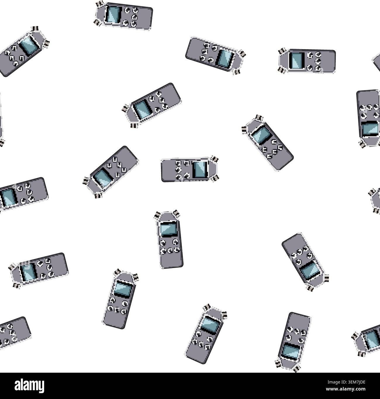 pattern record dictaphone cartoon vector Stock Vector