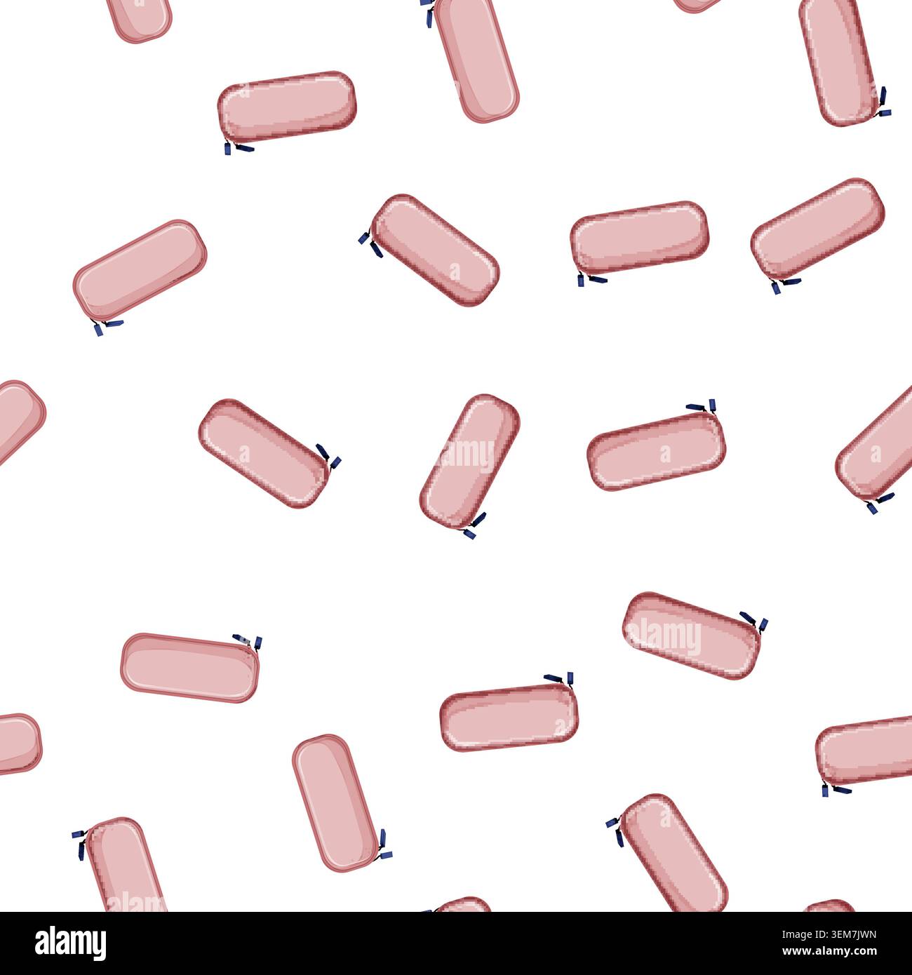 pattern stationery pencil case cartoon vector Stock Vector