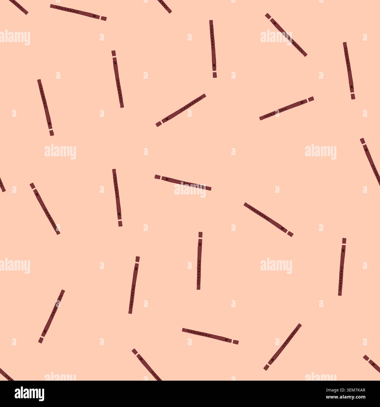 seamless pattern classical flute cartoon vector Stock Vector
