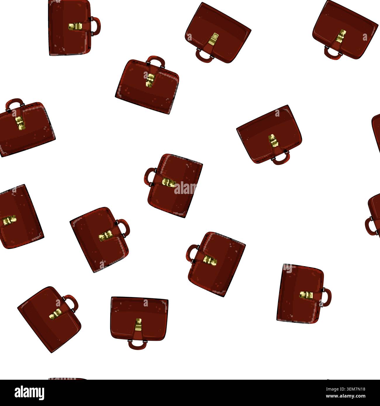 pattern office business bag cartoon vector Stock Vector