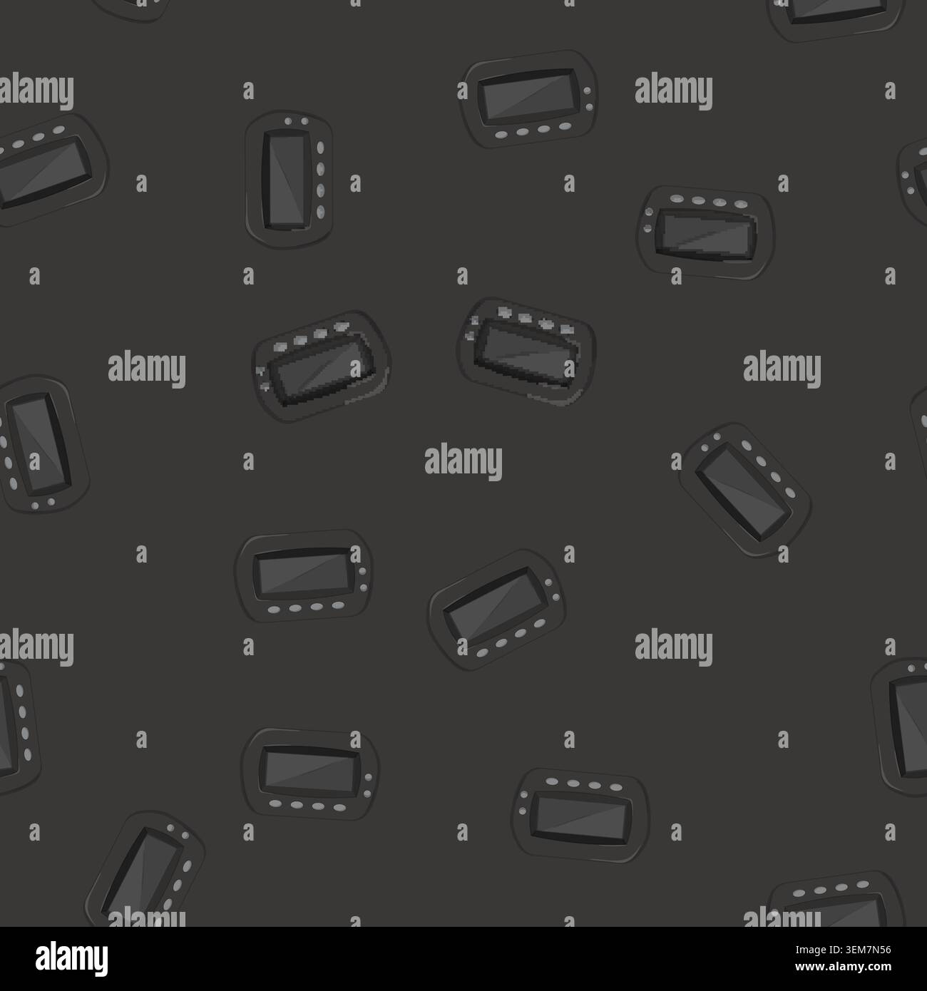 seamless pattern digital smart thermostat cartoon vector Stock Vector