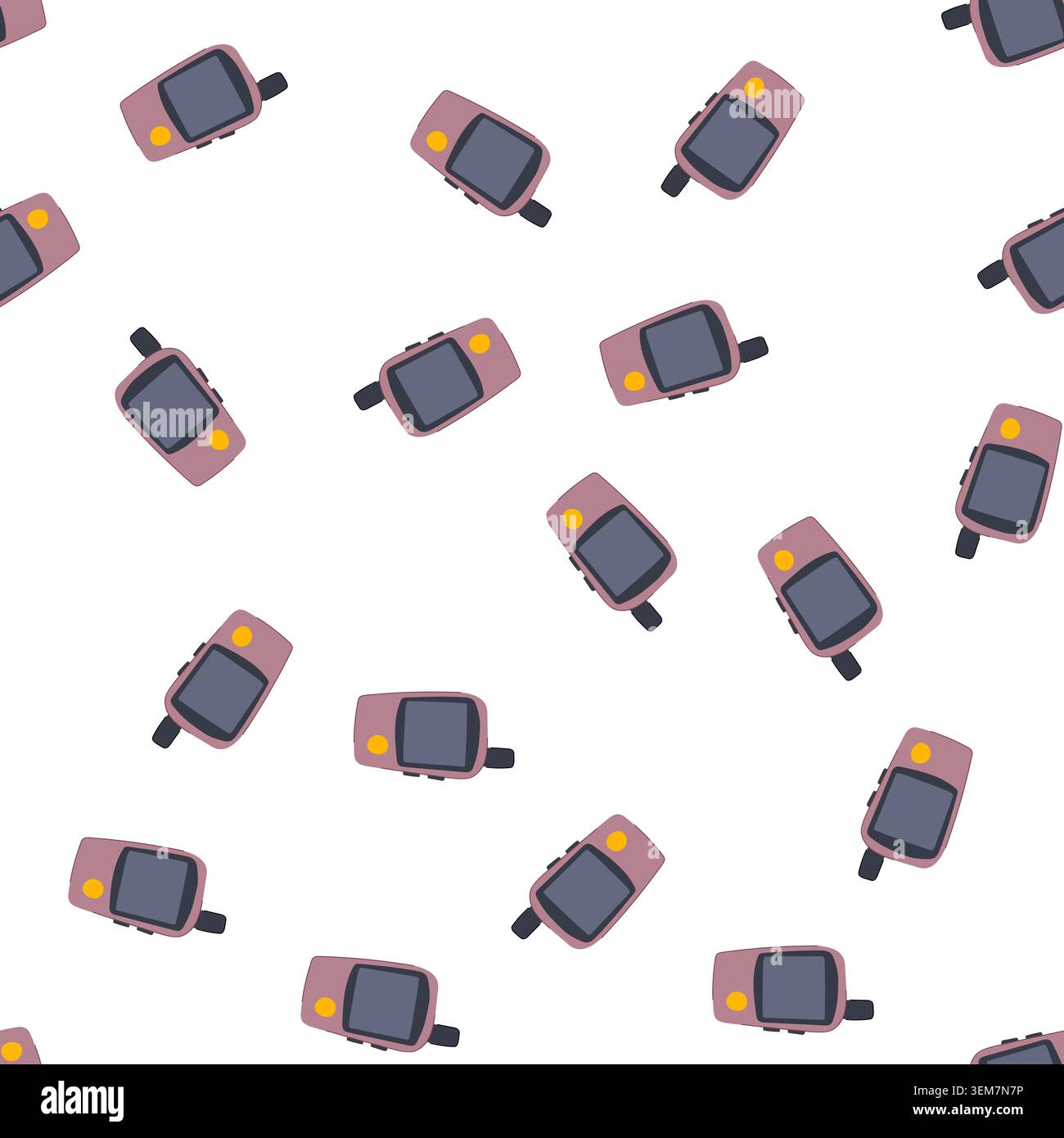 pattern receiver handheld gps cartoon vector Stock Vector