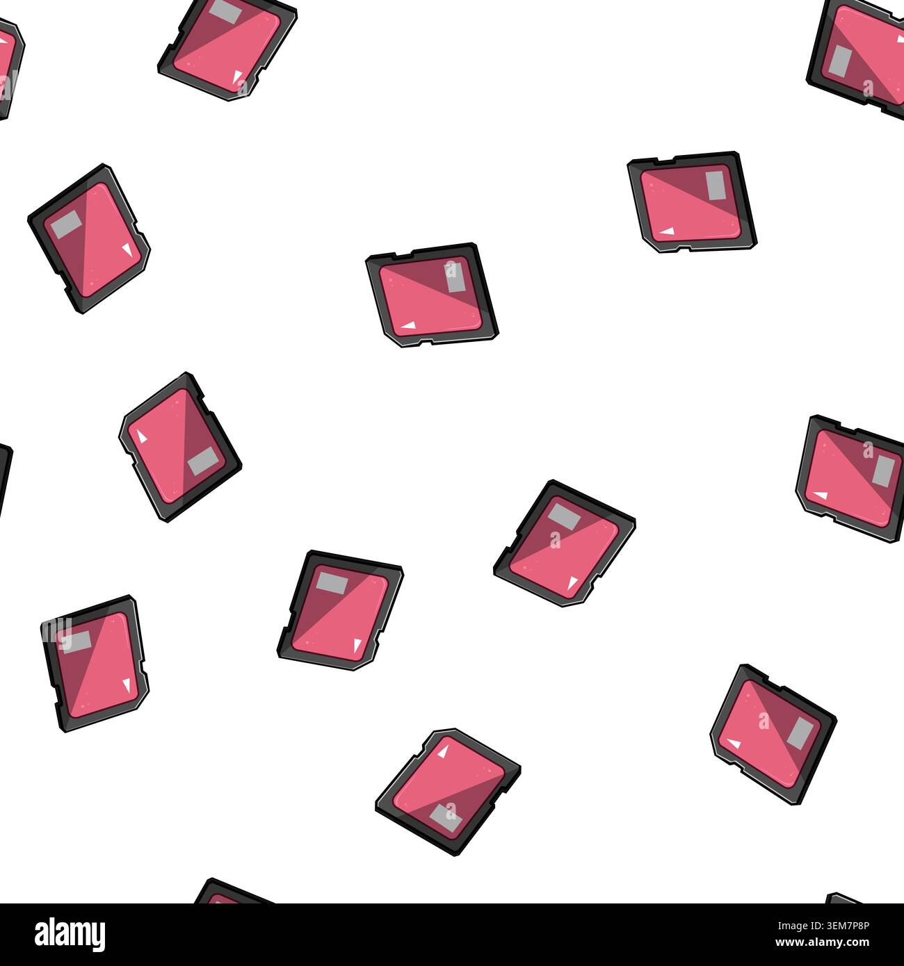 pattern capacity sd card cartoon vector Stock Vector